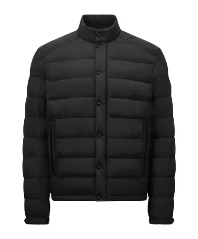 MONCLER MONCLER SELVES LOGO PATCH QUILTED JACKET