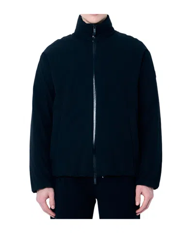 Moncler Long-sleeved Down Jacket In Black