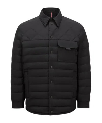 Moncler Long-sleeved Down Jacket In Black