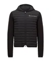 Moncler Long-sleeved Down Jacket In Black