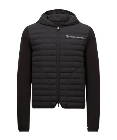 Moncler Long-sleeved Down Jacket In Black