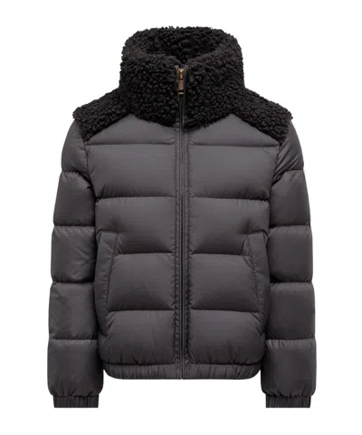 Moncler Long-sleeved Down Jacket In Black