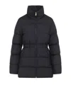 Moncler Quilted Jacket With High Collar And Pockets In Black