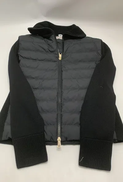 Moncler Long-sleeved Down Jacket In Black