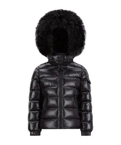 Moncler Long-sleeved Down Jacket In Black