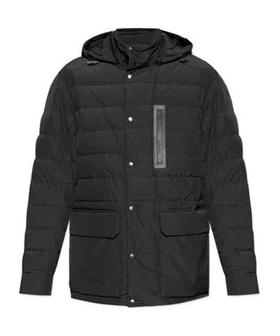 Moncler Long-sleeved Down Jacket In Black
