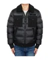 Moncler Long-sleeved Down Jacket In Black