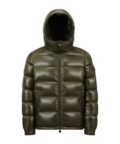 Moncler Long-sleeved Down Jacket In Black