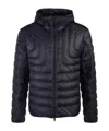 Moncler Long-sleeved Down Jacket In Black