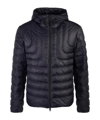 Moncler Long-sleeved Down Jacket In Black