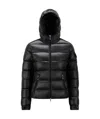 Moncler Gles Hooded Short Down Jacket Black In Black