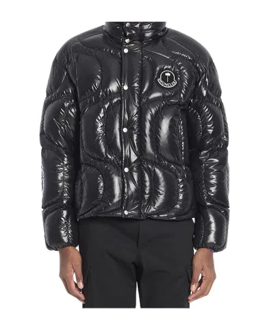 Moncler Long-sleeved Down Jacket In Black