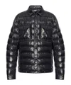Moncler Blue Down Jacket With Front Press-stud Fastening In Blue