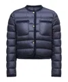 Moncler Long-sleeved Down Jacket In Blue