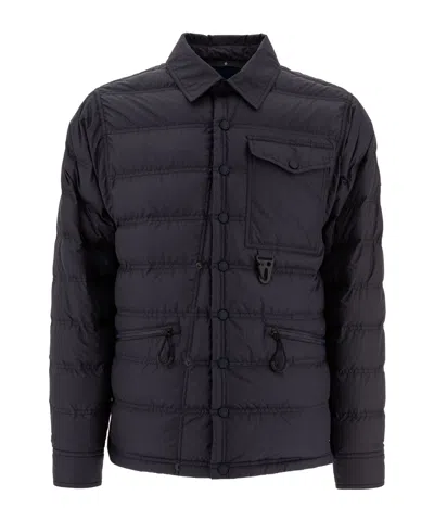Moncler Long-sleeved Down Jacket In Blue