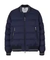 Moncler Long-sleeved Down Jacket In Blue