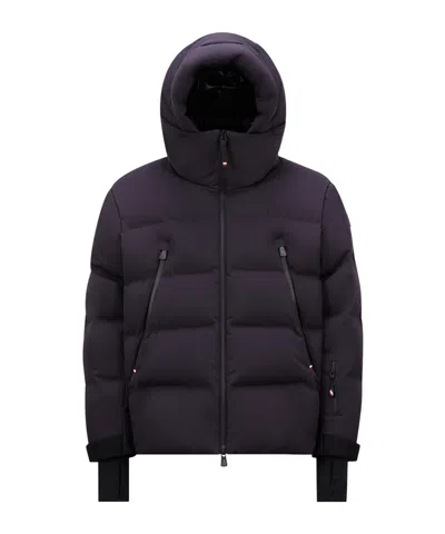Moncler Long-sleeved Down Jacket In Blue
