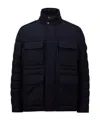 Moncler Munt Hooded Zip-up Down Jacket In Blue