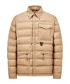 Moncler Doudoune-chemise Lavachey Repliable In Brown