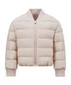Moncler Long-sleeved Down Jacket In Nude