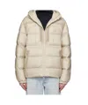 Moncler Long-sleeved Down Jacket In Nude