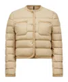 Moncler Gencay Snap Button Fastening Down Jacket In Nude