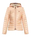 Moncler Long-sleeved Down Jacket In Nude