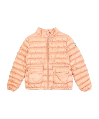 Moncler Long-sleeved Down Jacket In Nude