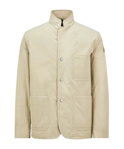 Moncler Long-sleeved Down Jacket In Nude