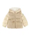 Moncler Long-sleeved Down Jacket In Nude