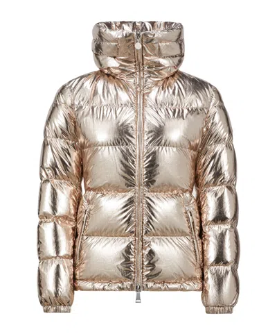 MONCLER MONCLER METALLIC ZIP-UP PUFFER JACKET