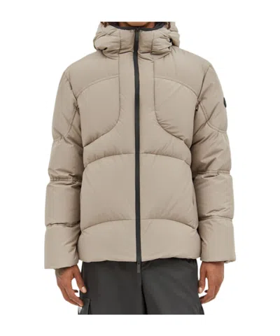 Moncler Long-sleeved Down Jacket In Nude