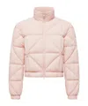 Moncler Long-sleeved Down Jacket In Pink