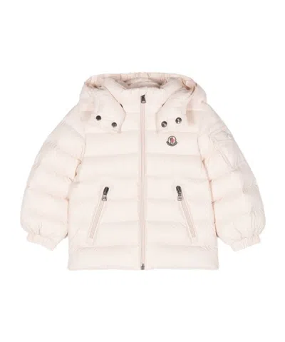 Moncler Long-sleeved Down Jacket In Pink