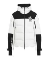 Moncler Colour-block Hooded Puffer Jacker In White
