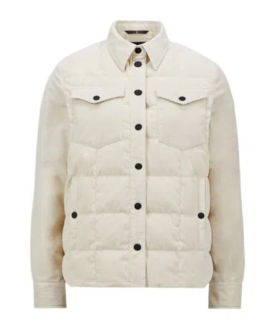 Moncler Long-sleeved Down Jacket In White