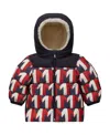 Moncler Long-sleeved Down Jacket With Hat In Black