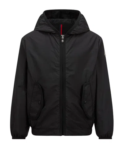 Moncler Long-sleeved Hooded Casual Jacket In Black