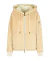 Moncler Reversible Jacket In Cream Cotton Blend In White