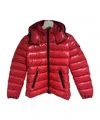Moncler Long-sleeved Hooded Cotton Suit In Red