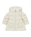 Moncler Long-sleeved Hooded Down Jacket In White