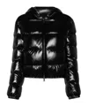 Moncler Bayard Hooded Cropped Down Jacket Black In Black