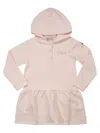 Moncler Long-sleeved Hooded Dress In Pink