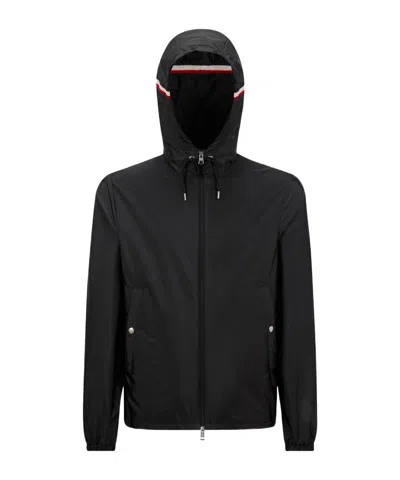 Moncler Long-sleeved Hooded Jacket In Black