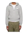 Moncler Long-sleeved Hooded Sweatshirt In Gray