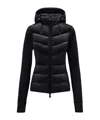 Moncler Technical Fleece And Nylon Jacket In Black