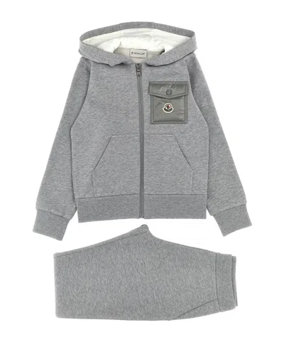 Moncler Clothing Set  Kids Color Grey In Gray