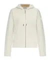 Moncler Long-sleeved Hoodie In White