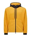 Moncler Zip-up Fleece Hoodie In Yellow