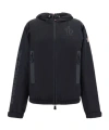 Moncler Padded Technical Poplin Jacket For Outdoor Activities In Black